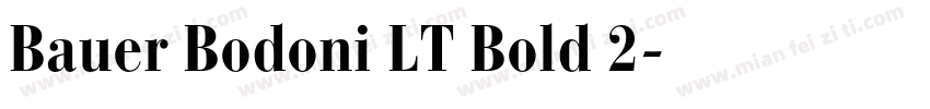 Bauer Bodoni LT Bold 2字体转换